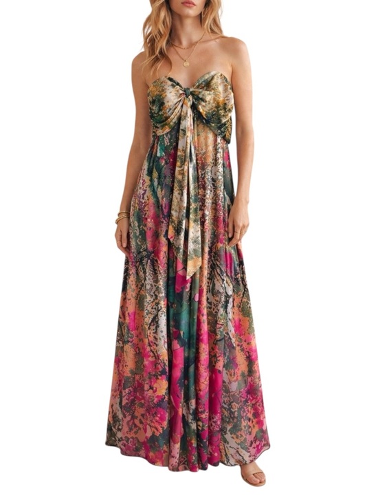 Joseph Ribkoff Dresses & Skirts - Joseph Ribkoff Strapless Maxi Dress Abstract Print Formal Size 12